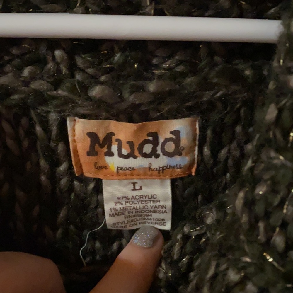 Mudd Dark Green Turtleneck, T-Shirt Sweater - Picture 3 of 3